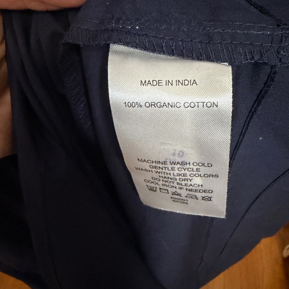 Quince Tiered Maxi Dress Womens Size Medium Organic Cotton Poplin Puff Sleeve - Picture 7 of 11